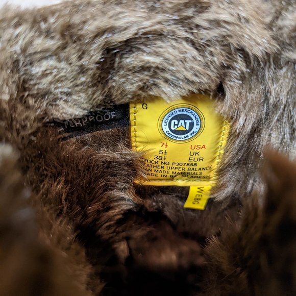 Caterpillar Woman's Florencia Brown Leather Mid Calf Waterproof Boots - Picture 12 of 12